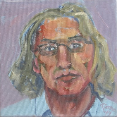 Mugshot portrait - Oil painting Alla Prima/mdf - fjerme.com