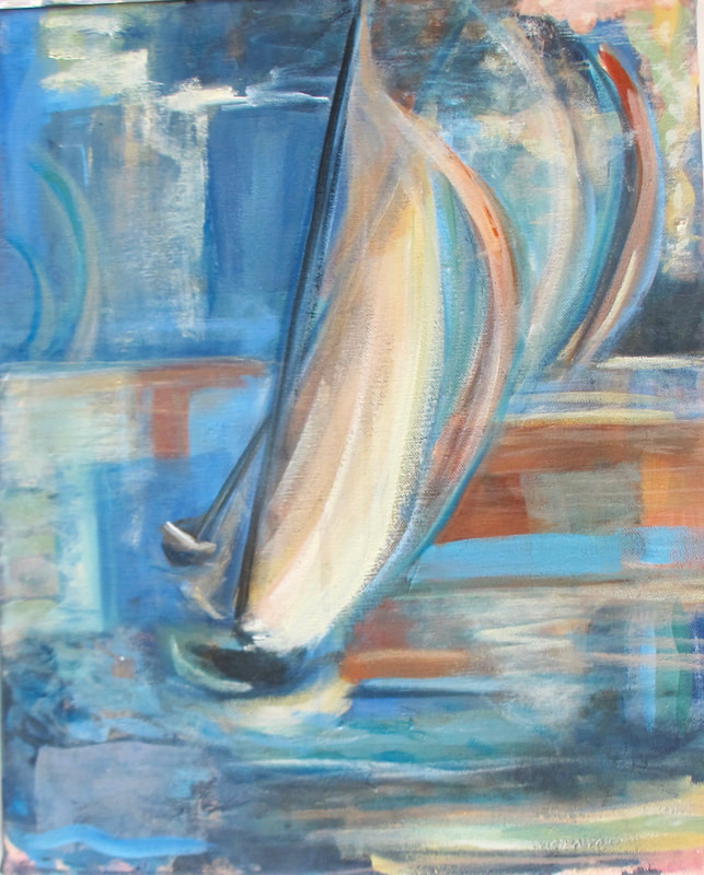 "sailing" acrylic 40x33cm
May Kristin Fjerme